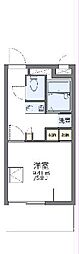 レオパレスMIYASHIRO2 1Kの間取図画像