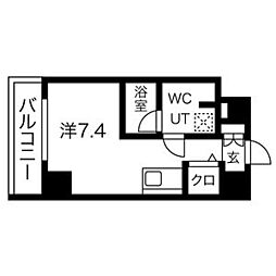 クラリッサ横浜ノワール ワンルームの間取図画像