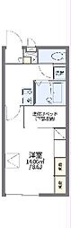 レオパレス出川 1Kの間取図画像