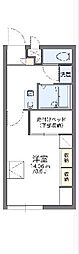 レオパレス若草 1Kの間取図画像