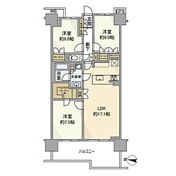 ガレリアヴェ−ル 3階3LDKの間取り