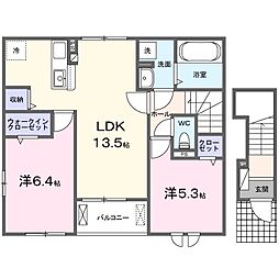 SKY 2LDKの間取図画像