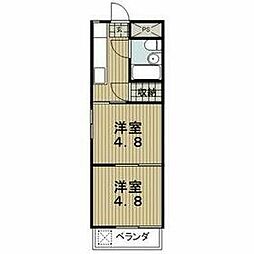名鉄河和線 半田口駅 徒歩3分の賃貸マンション 1階2Kの間取り
