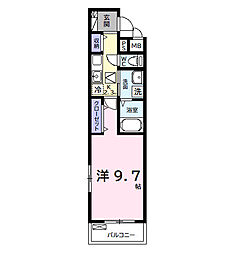 メゾンドール 1階1Kの間取り