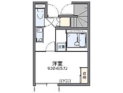 名古屋市営名城線 茶屋ヶ坂駅 徒歩17分の賃貸アパート 1階1Kの間取り