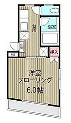 東京メトロ東西線 行徳駅 徒歩10分の賃貸マンション 3階1Kの間取り