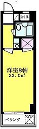 京王相模原線 京王堀之内駅 徒歩8分の賃貸マンション 4階1Kの間取り