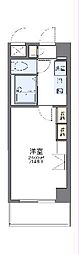レオパレスエメラルド　シティー 3階1Kの間取り