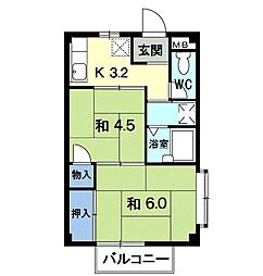 間取図画像 2K