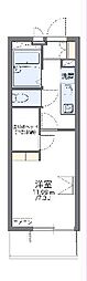 レオパレススローライフ安永 1Kの間取図画像