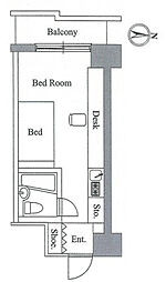 アレックス日乃本 8階ワンルームの間取り