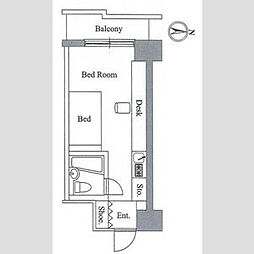 アレックス日乃本 0815 8階ワンルームの間取り