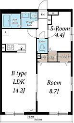 JR武蔵野線 南流山駅 徒歩12分の賃貸マンション 3階1LDKの間取り