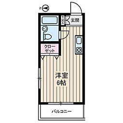 京急空港線 糀谷駅 徒歩11分の賃貸マンション 2階1Kの間取り