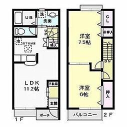 Ｆａｍｉｌｉａ　ＩＩ 1階2LDKの間取り