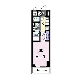 スアヴィス平塚八千代 1Kの間取図画像