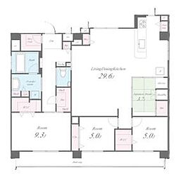 JR東海道・山陽本線 西大路駅 徒歩20分の賃貸マンション 5階4LDKの間取り