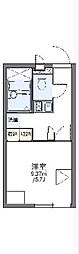 レオパレススティル　インパクト 1階1Kの間取り