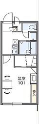 レオパレス信濃 1Kの間取図画像