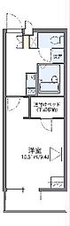 レオパレスルームス北越 1Kの間取図画像