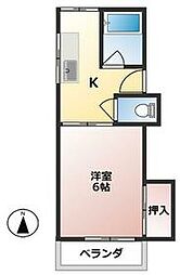 東武東上線 東武練馬駅 徒歩6分の賃貸マンション 3階1Kの間取り