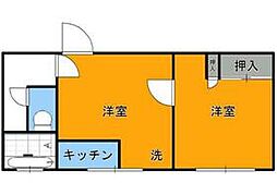 サーフサイドヒルズ九十九里 2階1LDKの間取り
