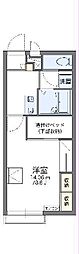 レオパレススライブ 1Kの間取図画像