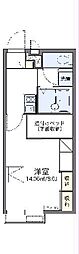 プロヴァンス日永 1Kの間取図画像