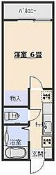 JR京浜東北・根岸線 鶴見駅 徒歩7分の賃貸アパート 1階1Kの間取り