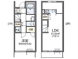 レオネクストコスモス 1階1LDKの間取り