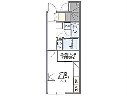 近鉄鈴鹿線 鈴鹿市駅 バス9分 高岡下車 徒歩17分の賃貸アパート 1階1Kの間取り