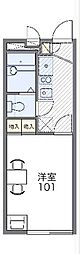 レオパレスクロシェット 1Kの間取図画像