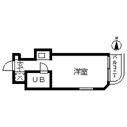 ＴＯＰ・三軒茶屋第4 4階ワンルームの間取り