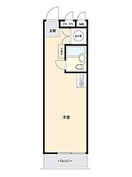 JR京浜東北・根岸線 鶴見駅 徒歩5分の賃貸マンション 9階ワンルームの間取り