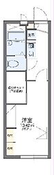 レオパレス青空 1Kの間取図画像