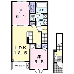 間取図画像 2LDK