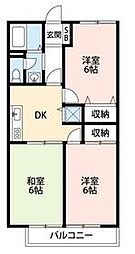 セジュール・司 3DKの間取図画像