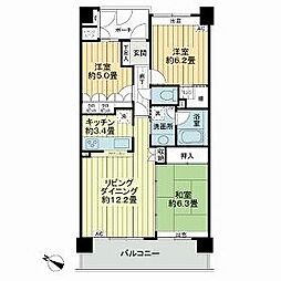 JR常磐線 水戸駅 バス20分 上水戸入口下車 徒歩5分の賃貸マンション 8階3LDKの間取り