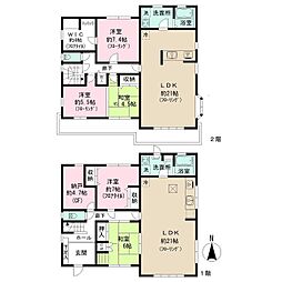 名鉄瀬戸線 水野駅 徒歩22分の賃貸一戸建て 2階5SLDKの間取り