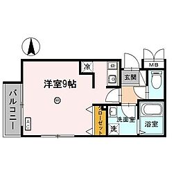 ＰＡＲＫ ＳＩＤＥ 秀泉 3階ワンルームの間取り