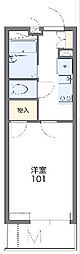 レオパレスヴィクトワール 1Kの間取図画像