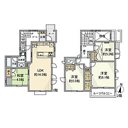 南田中戸建 1階4LDKの間取り