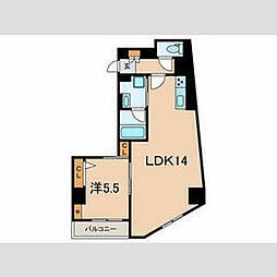 パークレジデンス東大井 6階1LDKの間取り