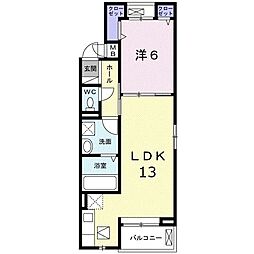 リヴェール葵 1LDKの間取図画像
