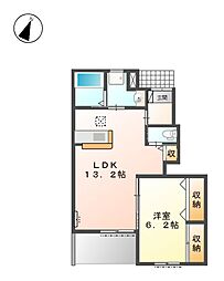 名古屋市営鶴舞線 平針駅 バス20分 梅森坂口下車 徒歩5分の賃貸アパート 1階1LDKの間取り