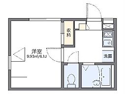 京急本線 横須賀中央駅 徒歩12分の賃貸アパート 1階1Kの間取り