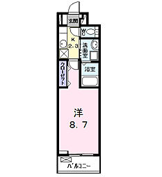セレーノ　カーサ 3階1Kの間取り