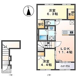 間取図画像 2LDK