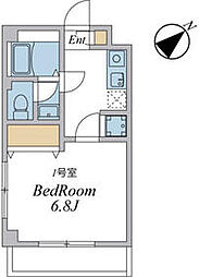 JR総武線 幕張本郷駅 徒歩9分の賃貸マンション 2階1Kの間取り