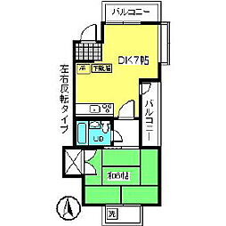 ＴＡＯＲＭＩＮＡ 1階1DKの間取り